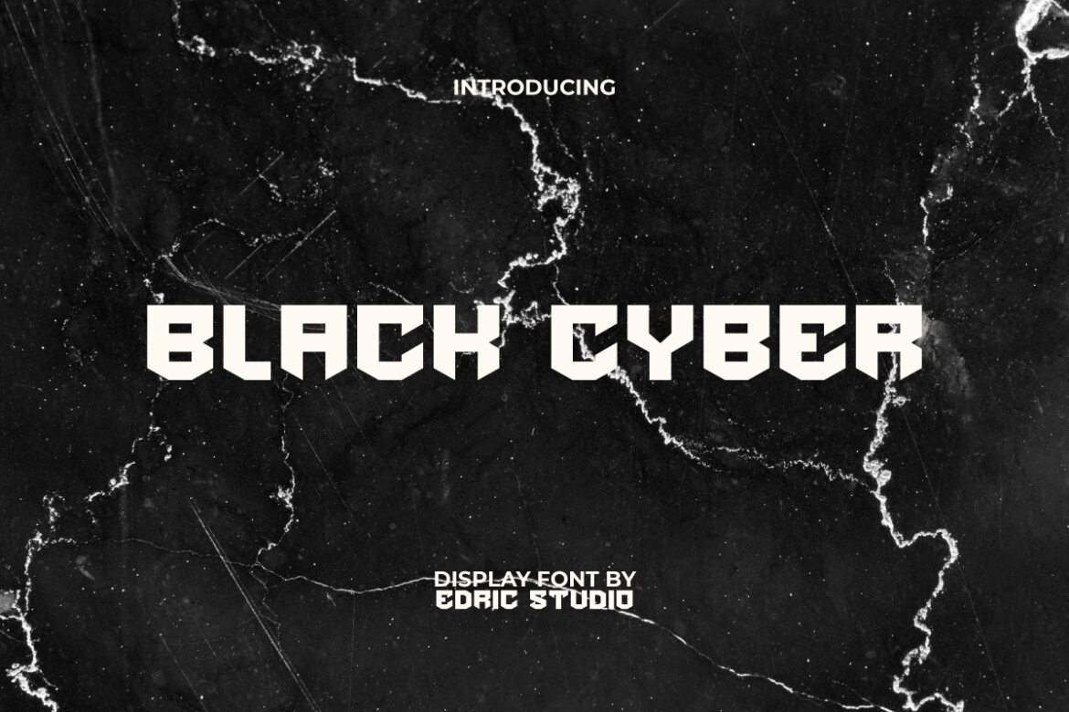 Black Cyber FREE Font alt