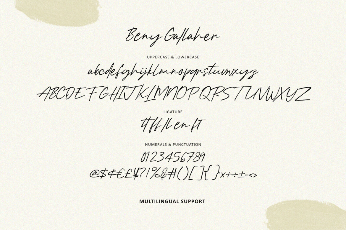 Beny Gallaher FREE Signature Font - view 6