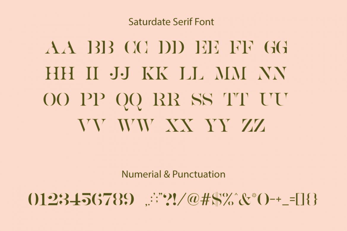 Saturdate Font Duo  alternate