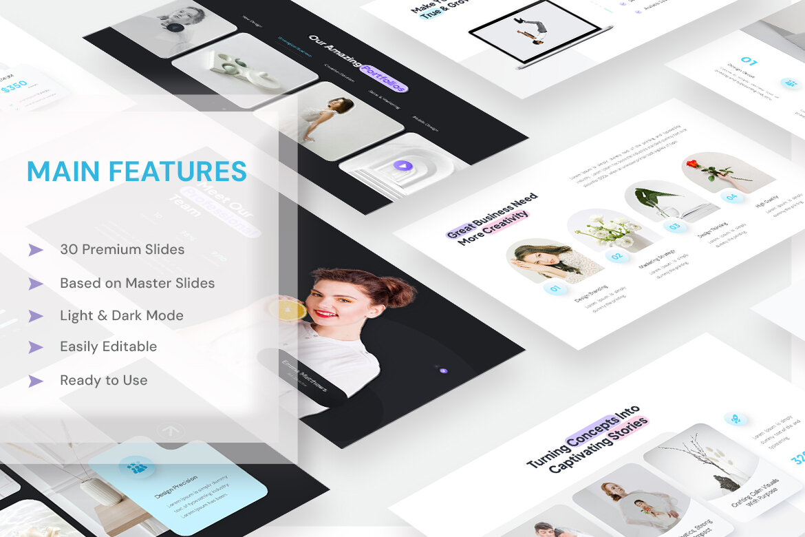  SoftWave - Creative Agency Presentation Template alternate