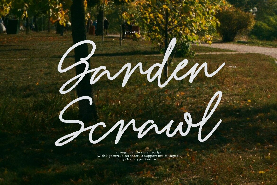 Garden Scrawl | Rough Handwritten