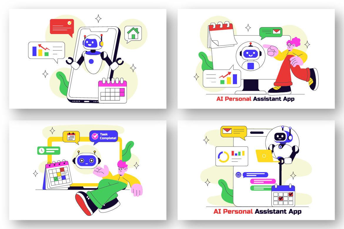10 AI Personal Assistant FREE Illustrations - view 3