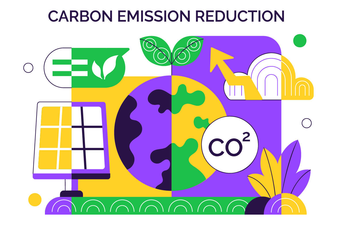 10 Carbon Footprint Reduction Illustration alt