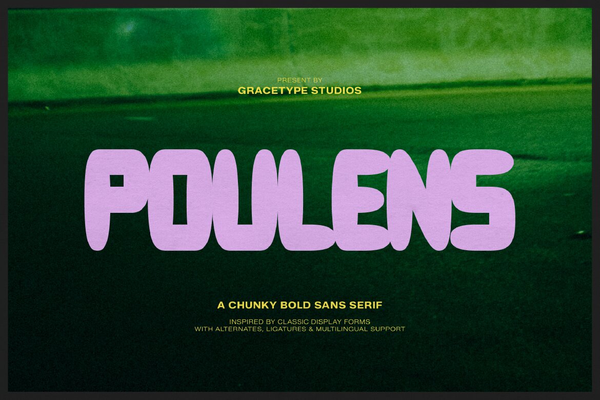 Poulens | Chunky Bold Sans Serif