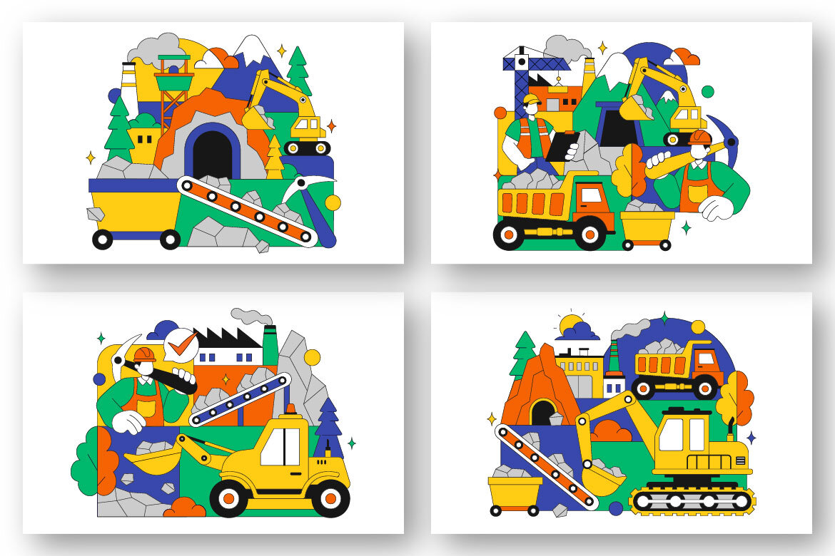 10 Mining Company Illustration