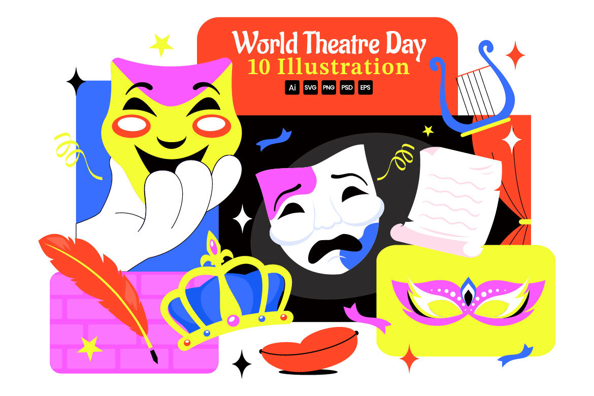 10 World Theatre Day Illustration