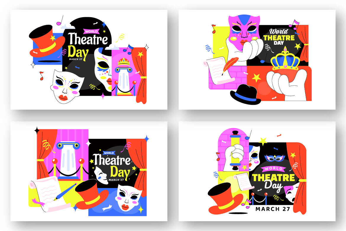 10 World Theatre Day Illustration - view 3
