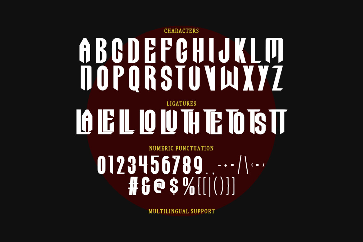 Tsagaru Modern Horror Blackletter Display Font - view 7