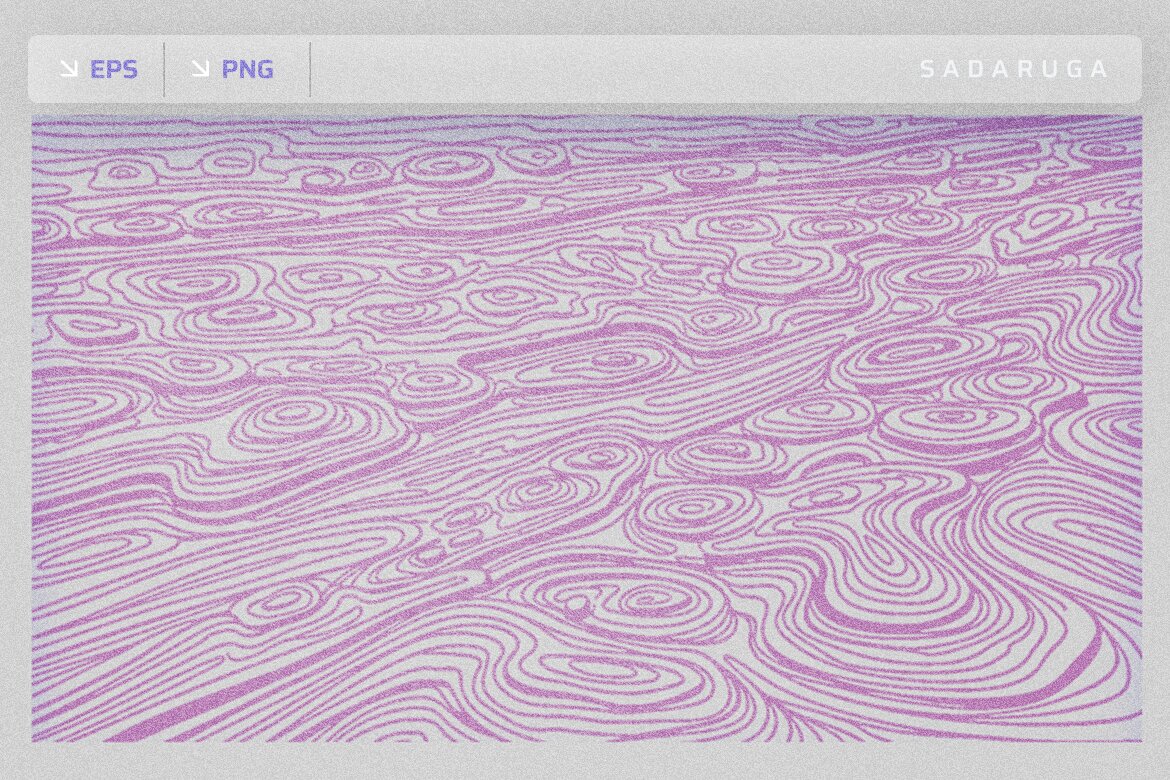 Topographic Contour Line Art and Organic Abstract Liquid Textures Set - view 11