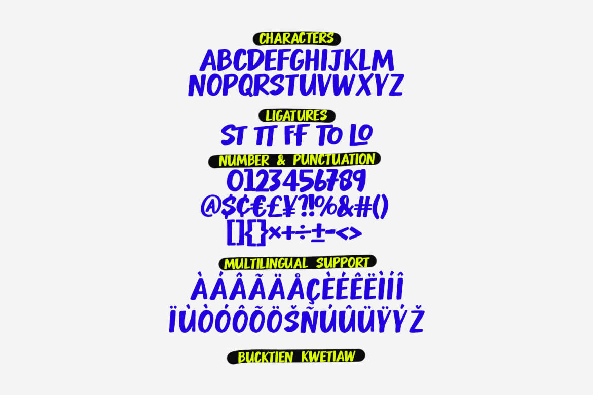 Bucktien Kwetiaw Playful Bold Hand Drawn Display - view 7