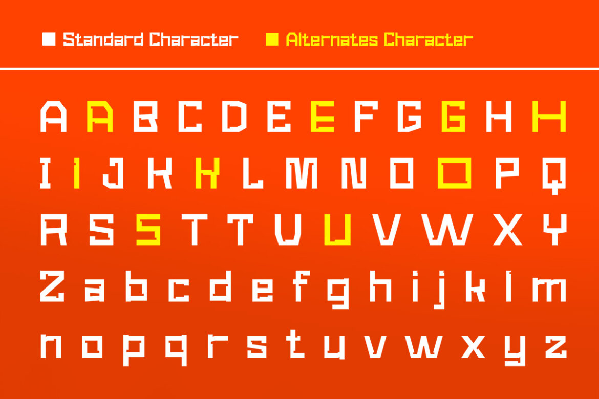 Newro Space - Modern Futuristic Display Font alt