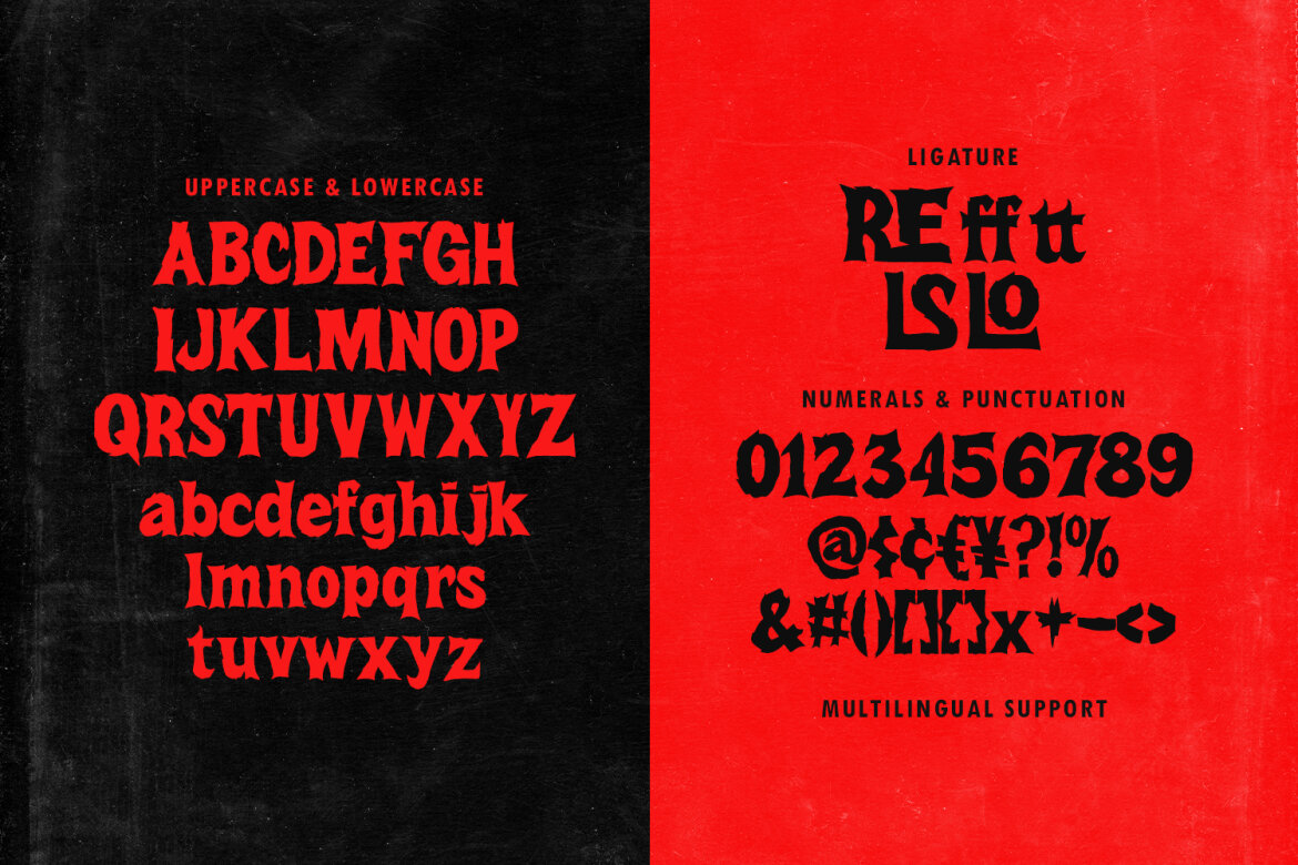 Reilsow Meltica Sharp Aggressive Metal Font - view 6