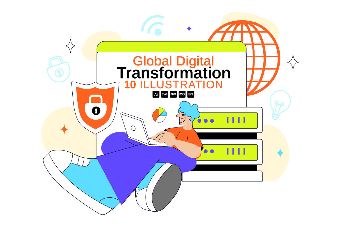 10 Digital Transformation Free Illustrations