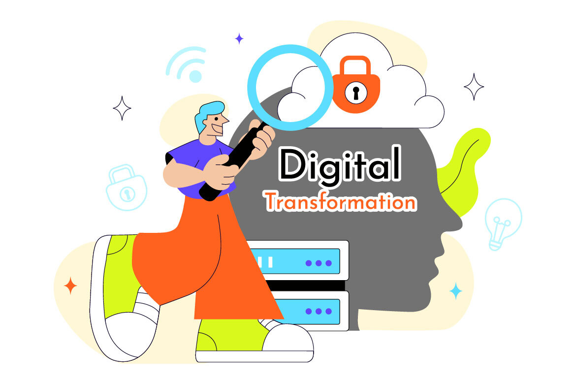 10 Digital Transformation Free Illustrations alt