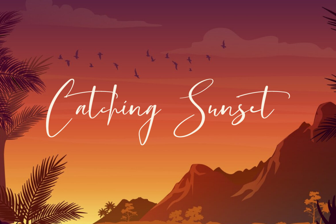 Catching Sunset Free Font - view 9