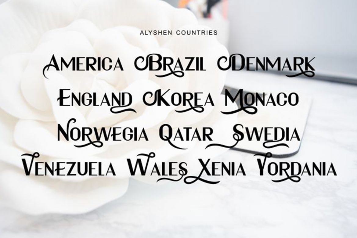 Alyshen Font alternate