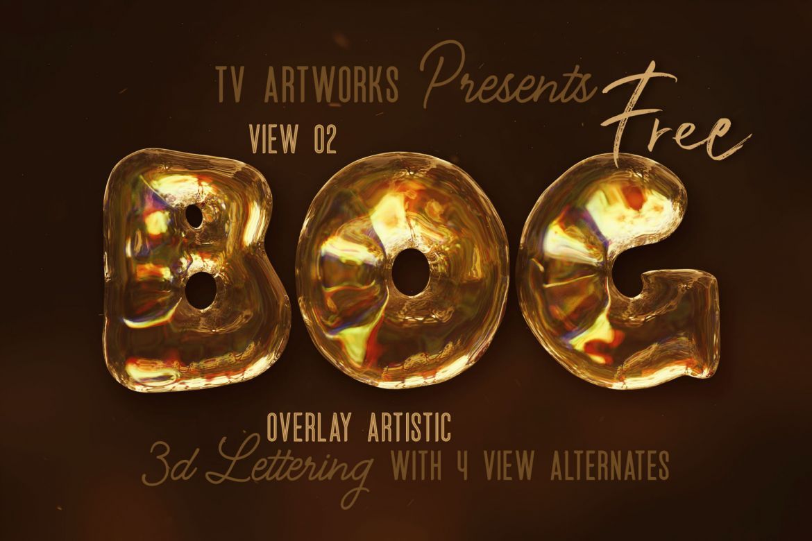 Free Overlay & Artistic 3D Lettering alternate