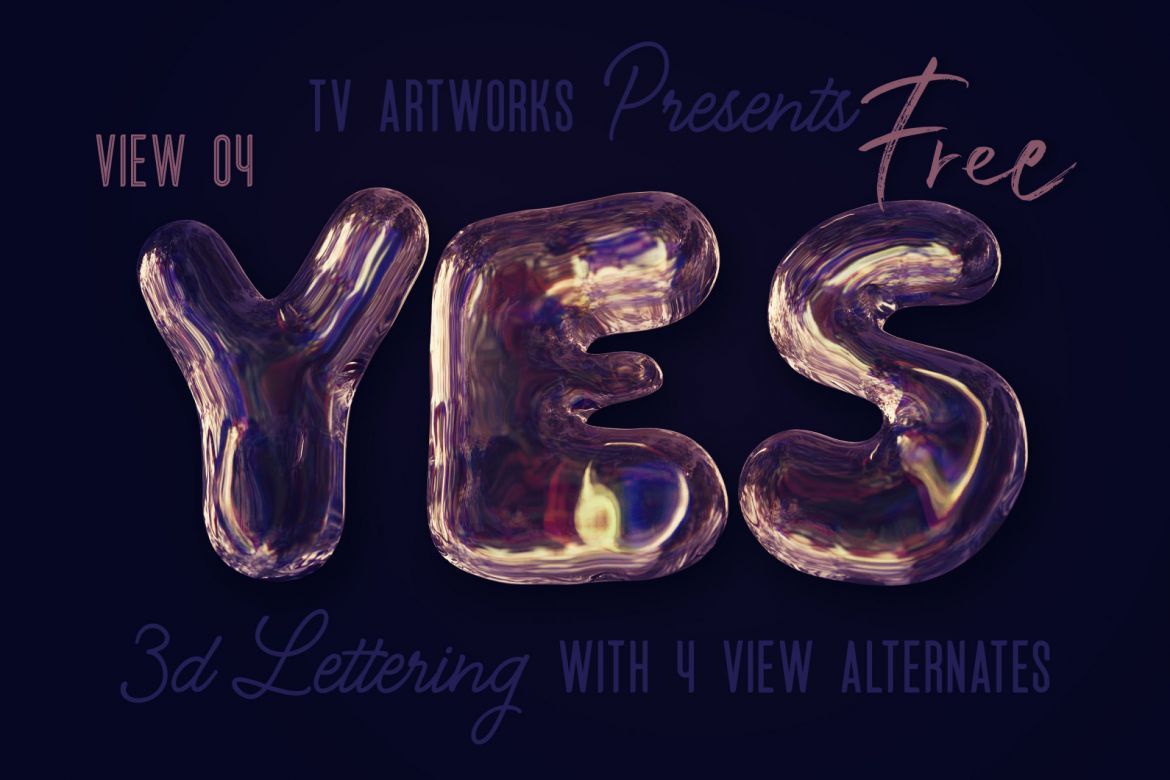 Free Overlay & Artistic 3D Lettering - view 4