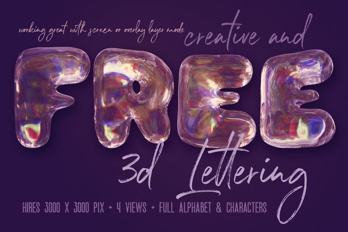 Free Overlay & Artistic 3D Lettering - view 6