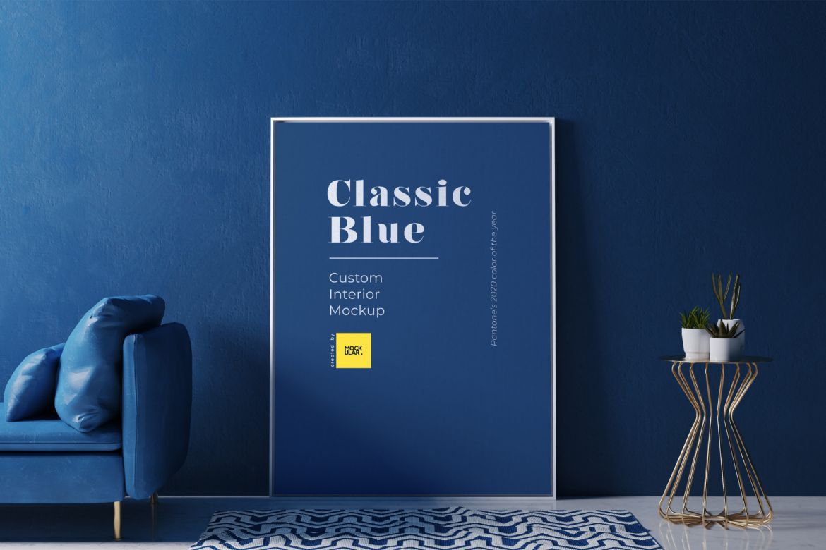 Free Pantone Classic Blue Interior - view 3