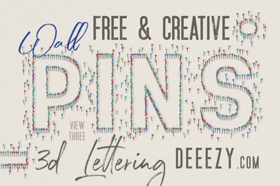 Free Wall Pins 3D Lettering