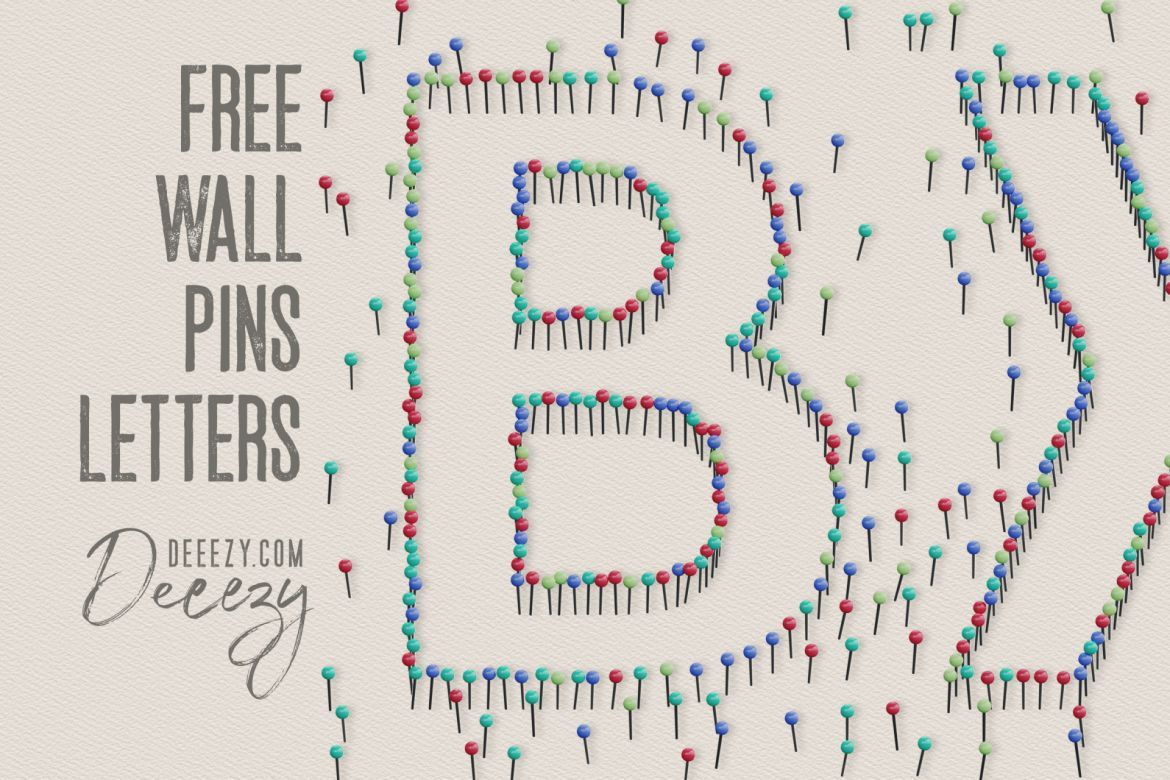 Free Wall Pins 3D Lettering alternate