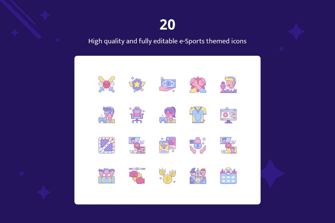Amethyst - Esports Sketch Template - view 4
