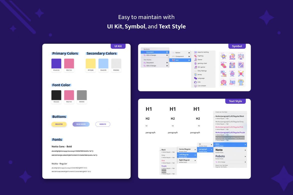 Amethyst - Esports Sketch Template - view 6