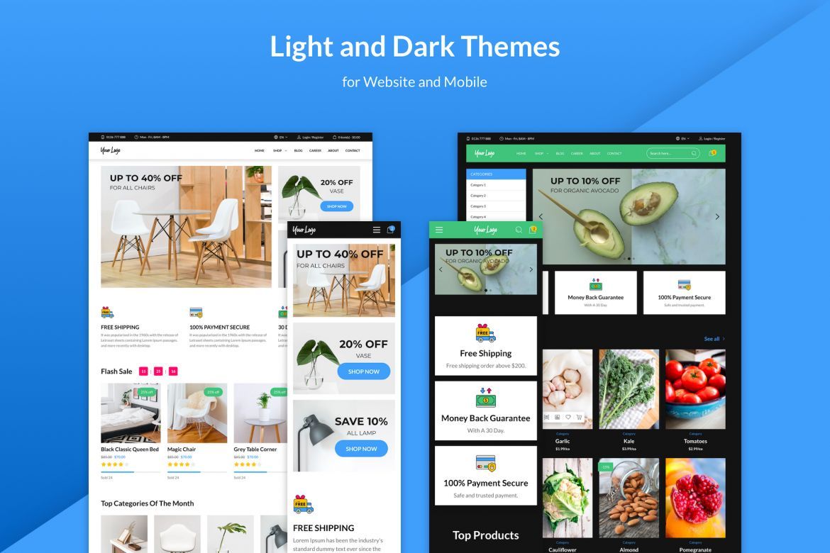 Fluorine | eCommerce Responsive Web UI Kit for Sketch - view 3