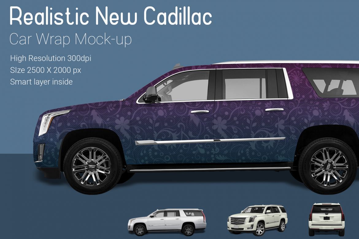 New Cadillac Car Wrap Mock-up - view 3