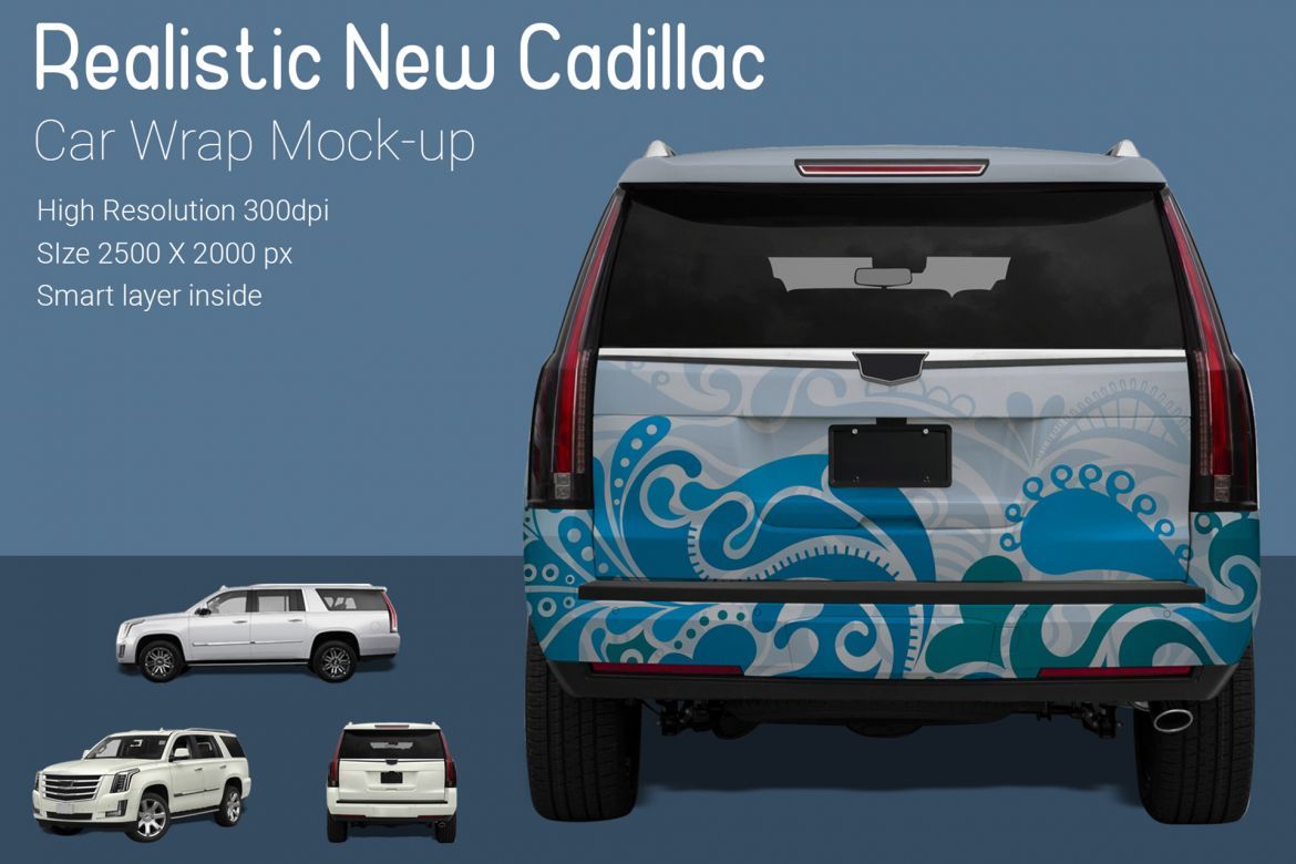New Cadillac Car Wrap Mock-up alternate