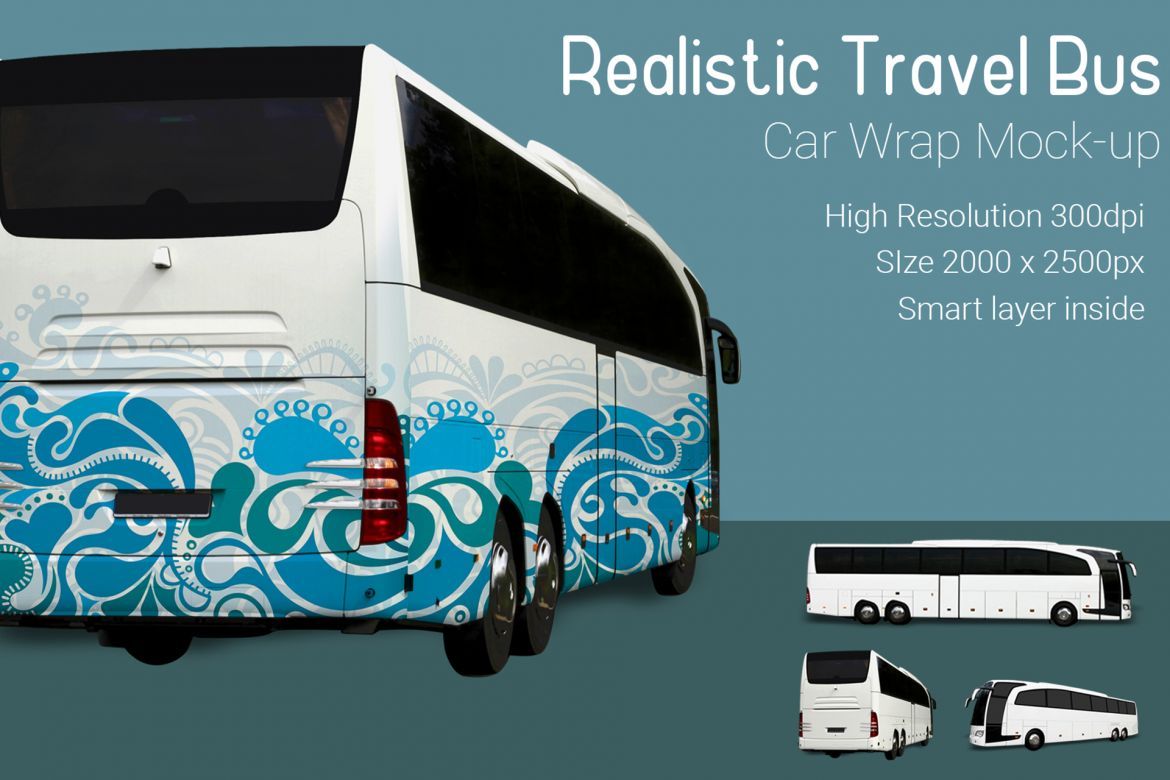 Travel Bus Mock-up - view 3