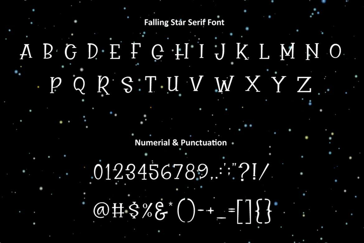 Falling Star Font Duo - view 3
