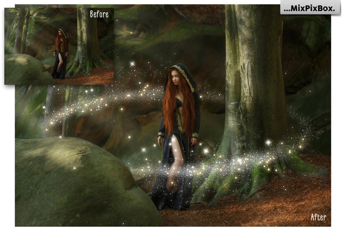 Golden Fireflies Photo Overlays - view 3