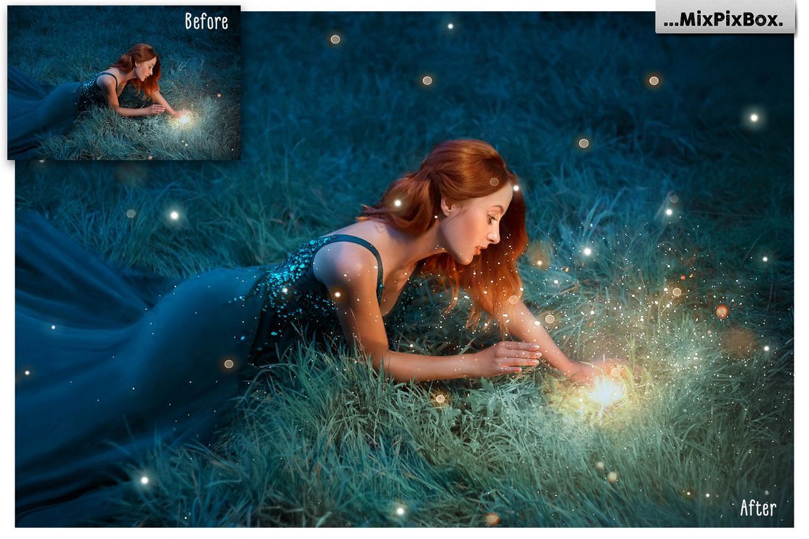 Golden Fireflies Photo Overlays - view 4
