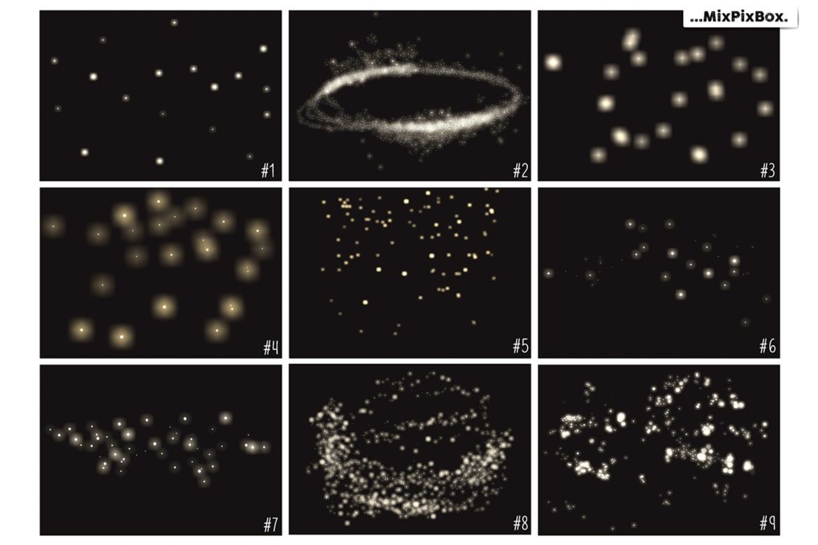 Golden Fireflies Photo Overlays alternate