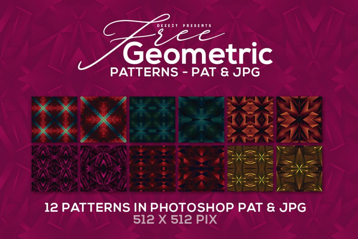 12 Free Modern Geometric Patterns 2 alternate