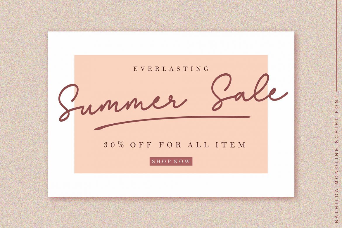 Bathilda Monoline Font - view 4