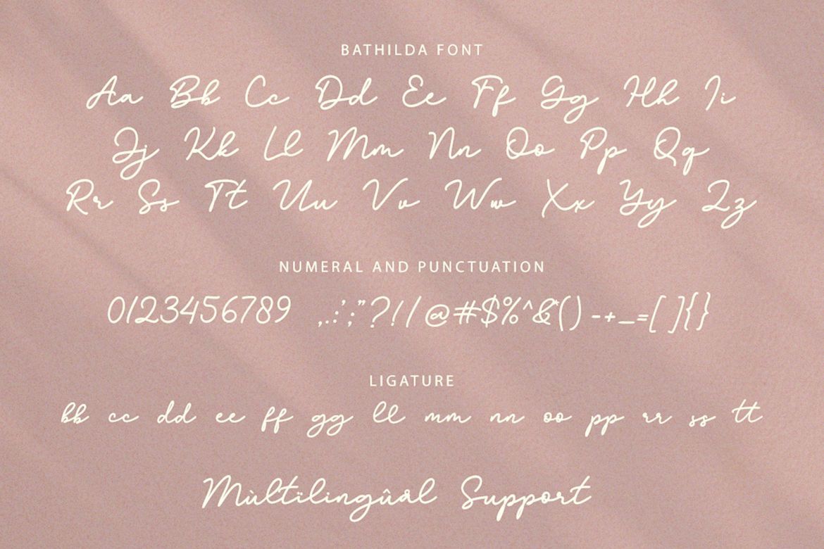Bathilda Monoline Font - view 10