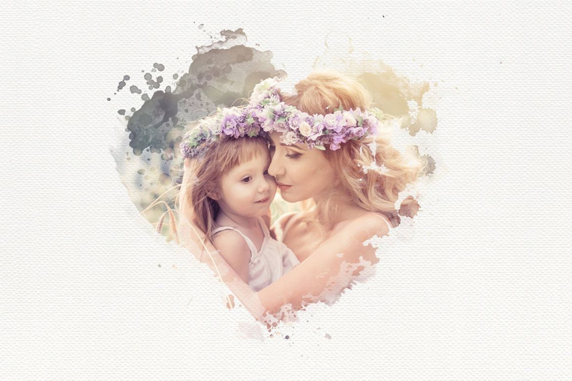 Watercolor Portrait Photo Masks - view 4