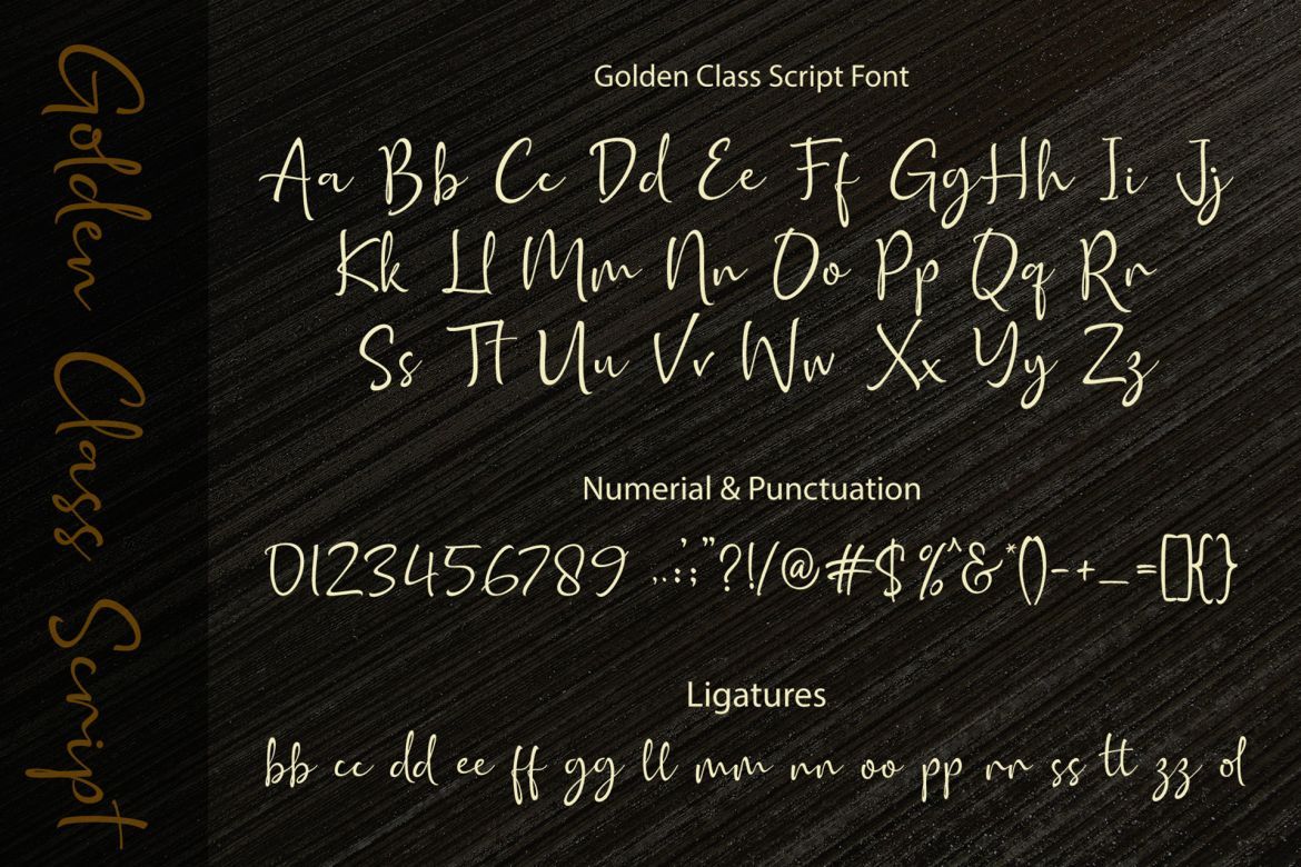 Golden Class Font Duo - view 15