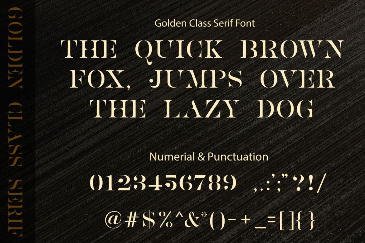 Golden Class Font Duo - view 16