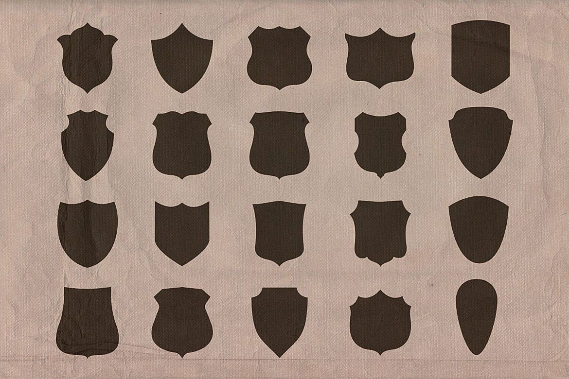 Free Retro & Vintage Shapes - Shields 2 - view 2