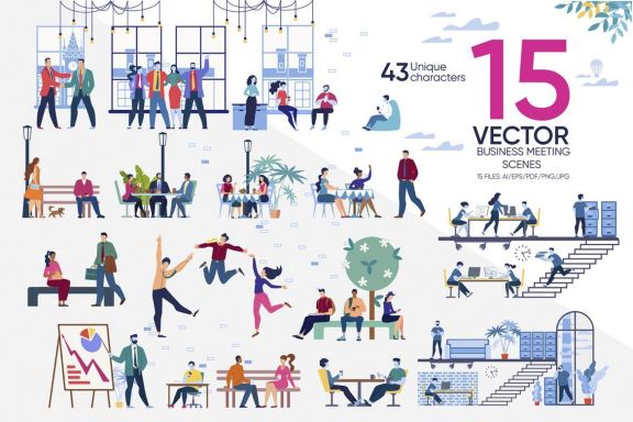 Business Meeting Scenes Collection