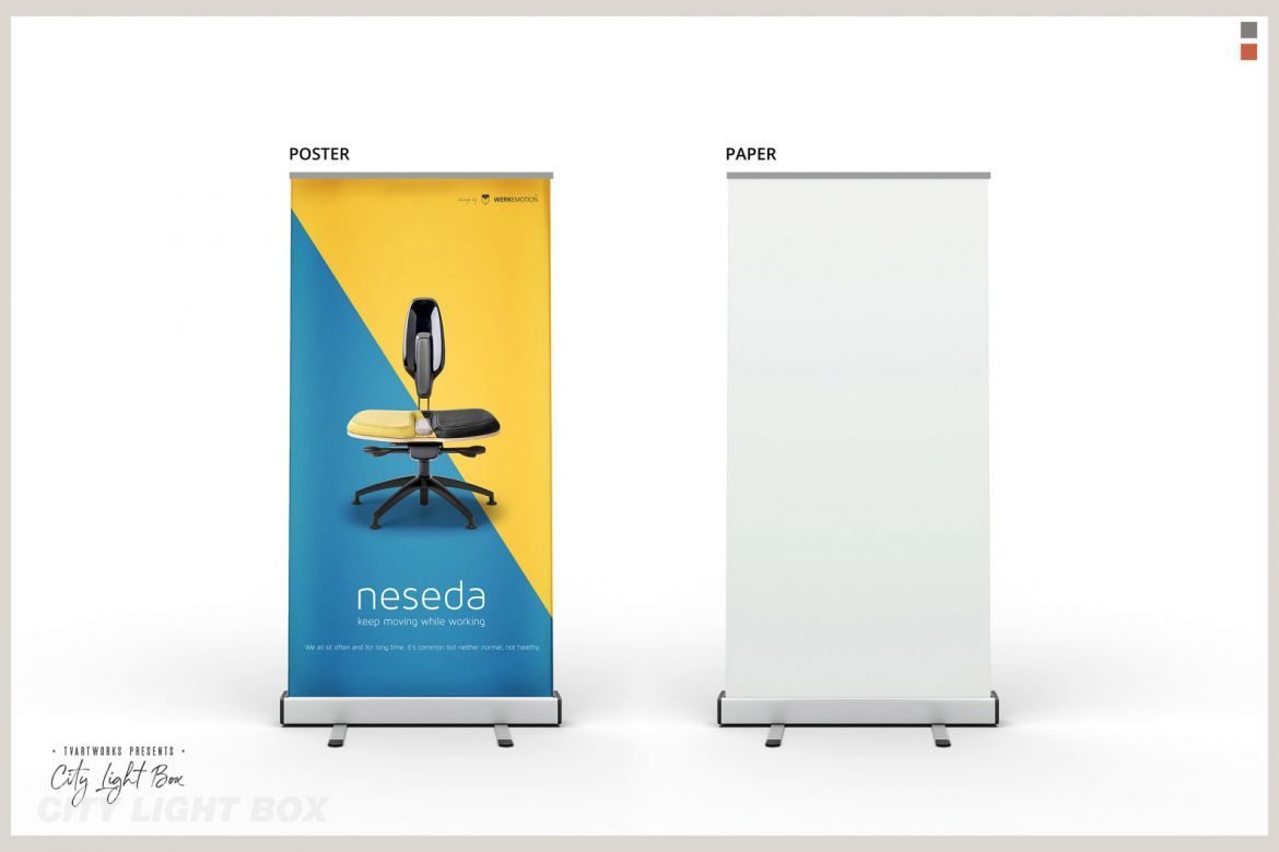 Free Stand Roll-up Banner Mockup alternate