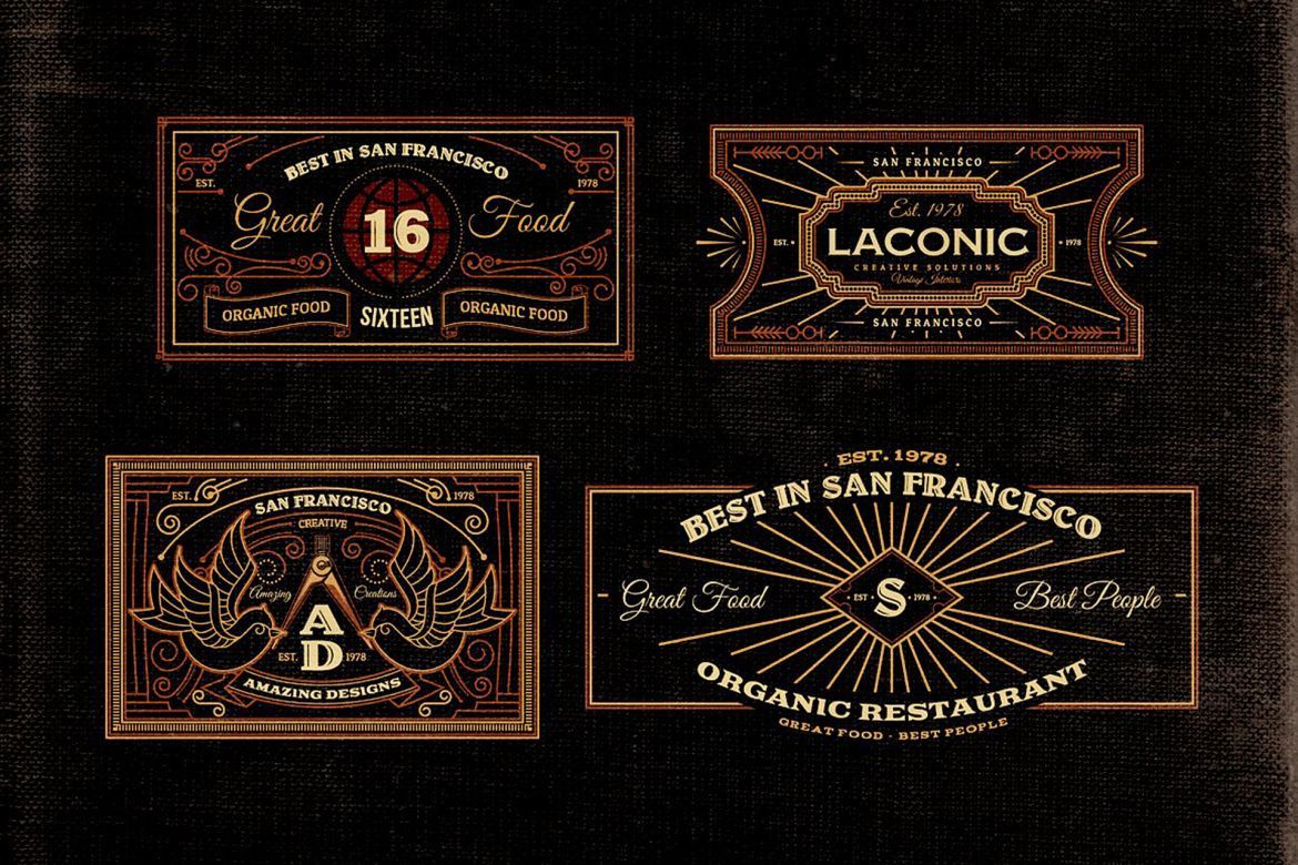 Rectangle Vintage Badges v.1 - view 2