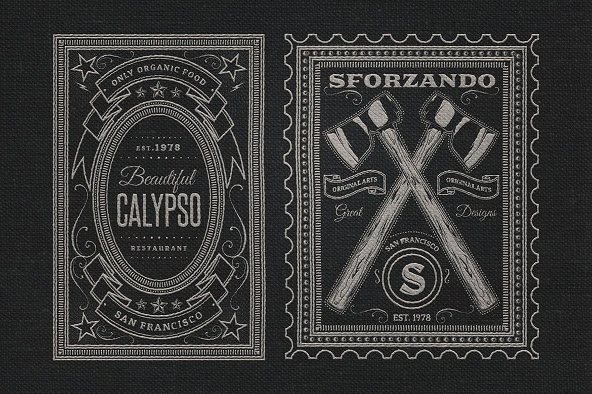 Rectangle Vintage Badges v.1 - view 4