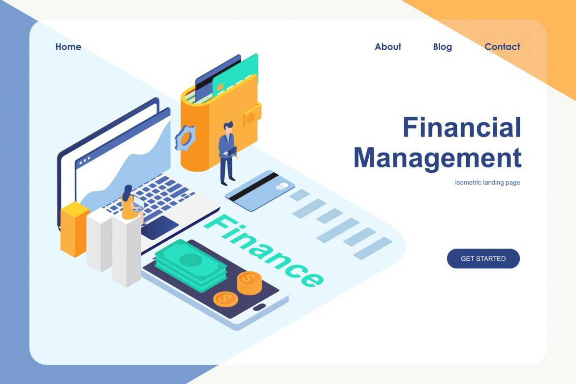 Financial Management Flat Illustration alt
