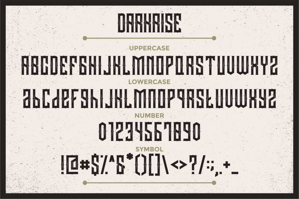 Darkrise Display Font alternate