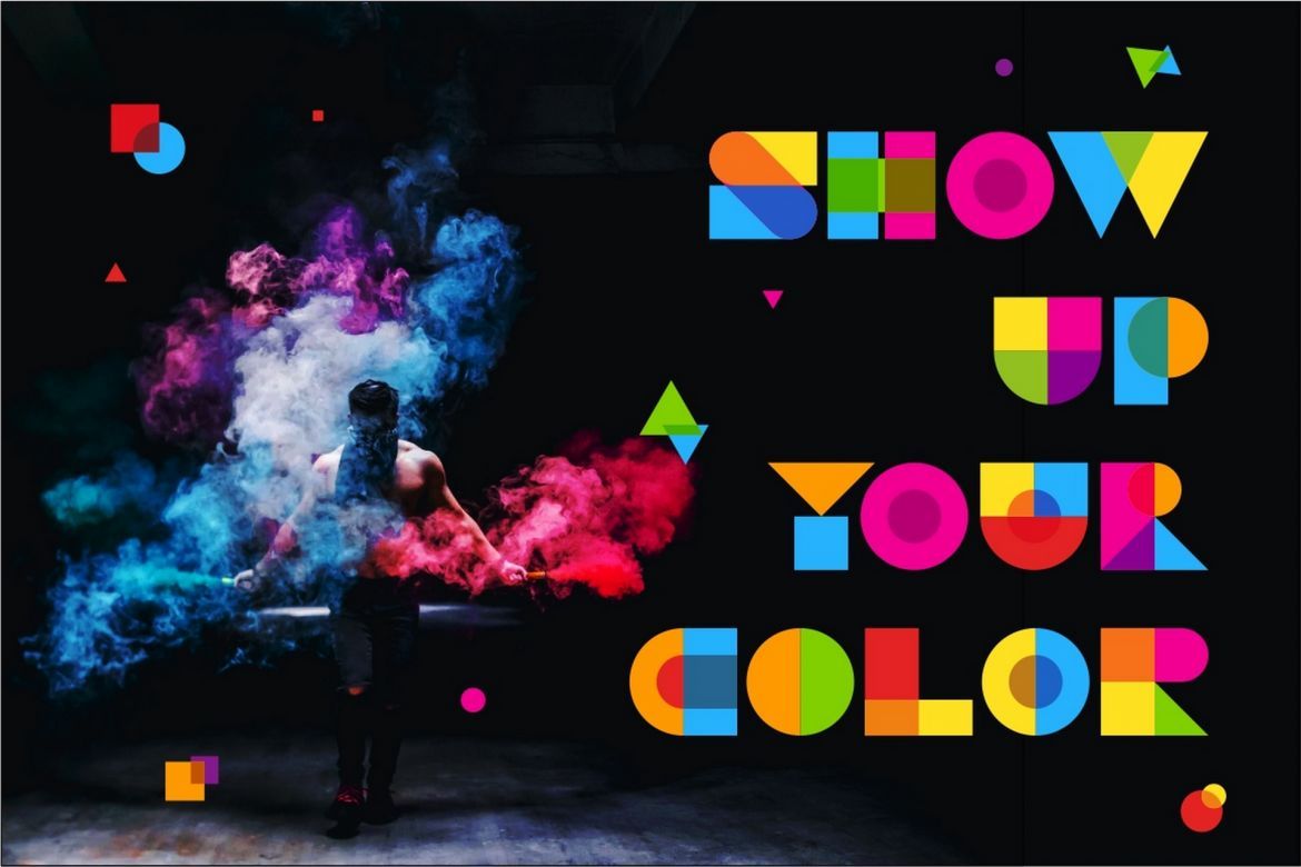 Garis Lengkung - Color Font - view 5